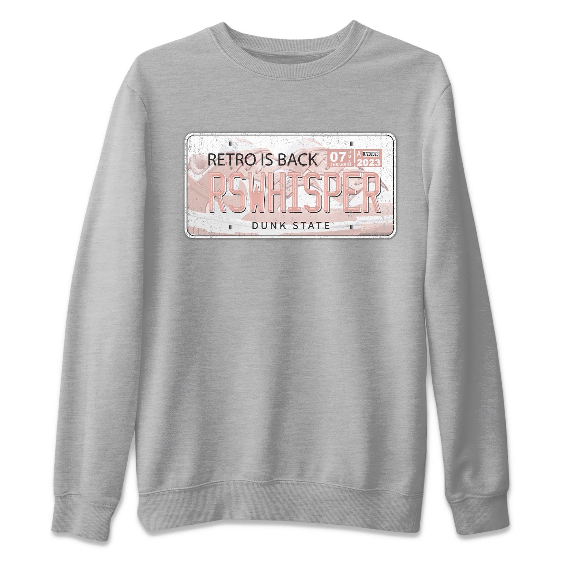 Nike Dunks Low Rose Whisper shirt to match jordans Jordan Plate sneaker tees Nike Dunk Rose Whisper SNRT Sneaker Release Tees Unisex Heather Grey 2 T-Shirt
