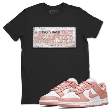 Nike Dunks Low Rose Whisper shirt to match jordans Jordan Plate sneaker tees Nike Dunk Rose Whisper SNRT Sneaker Release Tees Unisex Black 1 T-Shirt