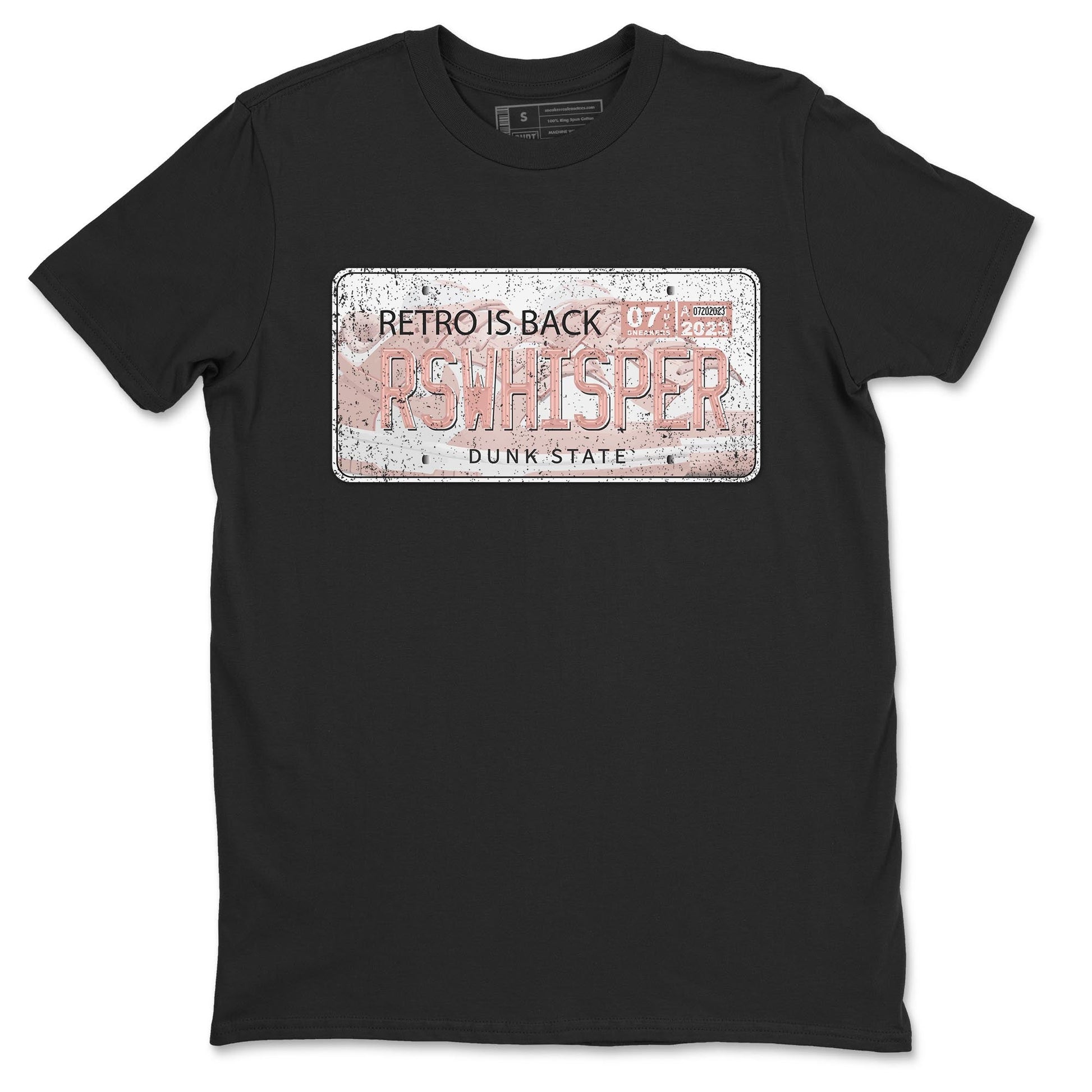 Nike Dunks Low Rose Whisper shirt to match jordans Jordan Plate sneaker tees Nike Dunk Rose Whisper SNRT Sneaker Release Tees Unisex Black 2 T-Shirt