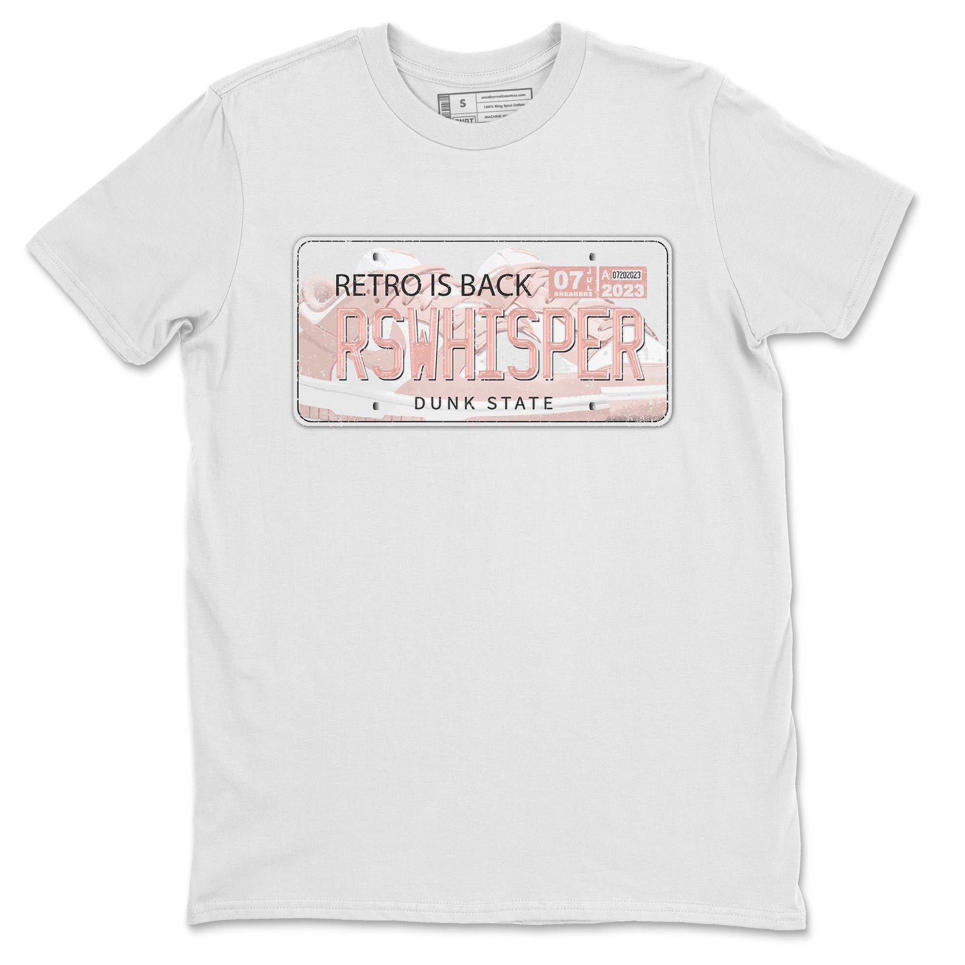 Nike Dunks Low Rose Whisper shirt to match jordans Jordan Plate sneaker tees Nike Dunk Rose Whisper SNRT Sneaker Release Tees Unisex White 2 T-Shirt