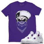 Jordan 4 Court Purple Sneaker Match Tees Skull Hat Mask Sneaker Tees Jordan 4 Court Purple Sneaker Release Tees Unisex Shirts