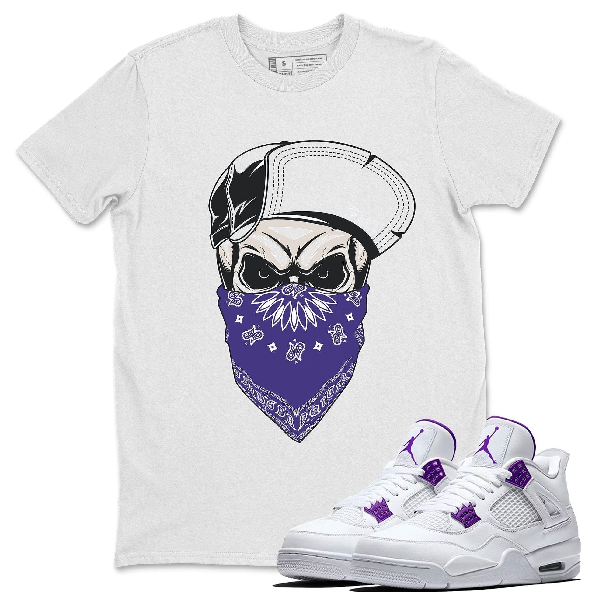 Jordan 4 Court Purple Sneaker Match Tees Skull Hat Mask Sneaker Tees Jordan 4 Court Purple Sneaker Release Tees Unisex Shirts