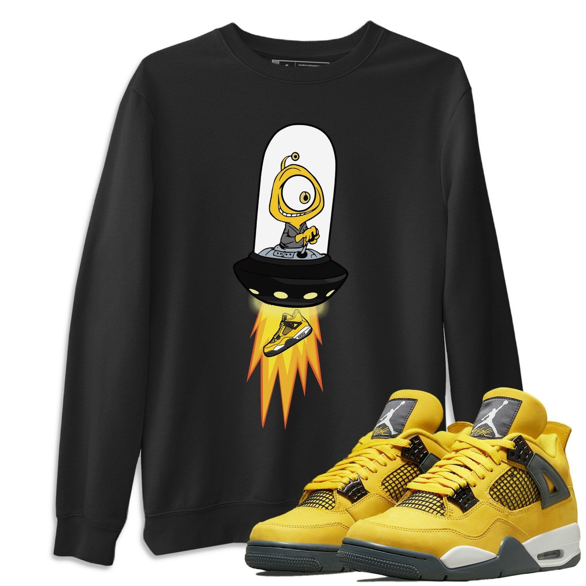 Jordan 4 Lightning Sneaker Match Tees Alien Sneaker Tees Jordan 4 Lightning Sneaker Release Tees Unisex Shirts