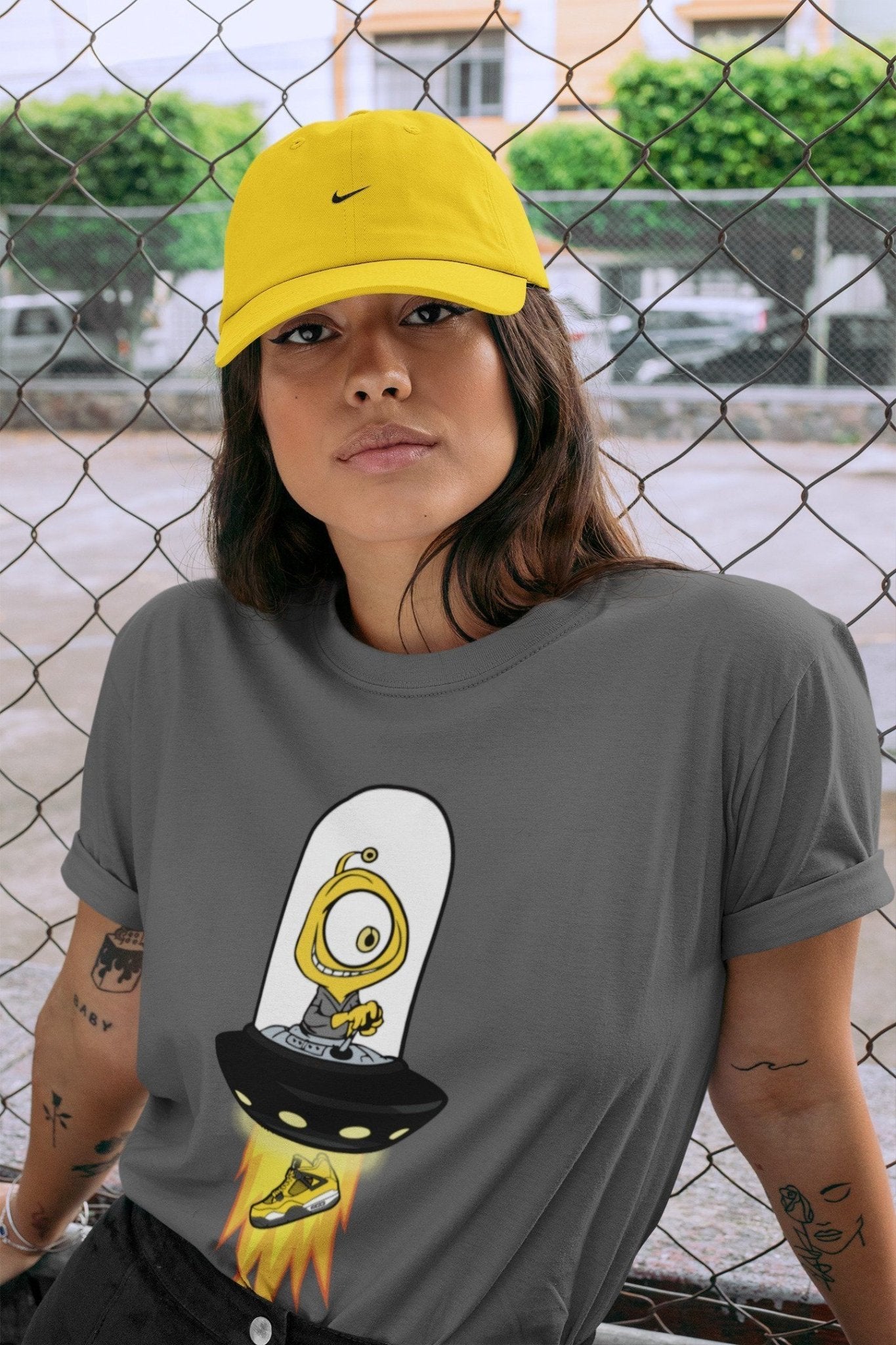 Jordan 4 Lightning Sneaker Match Tees Alien Sneaker Tees Jordan 4 Lightning Sneaker Release Tees Unisex Shirts