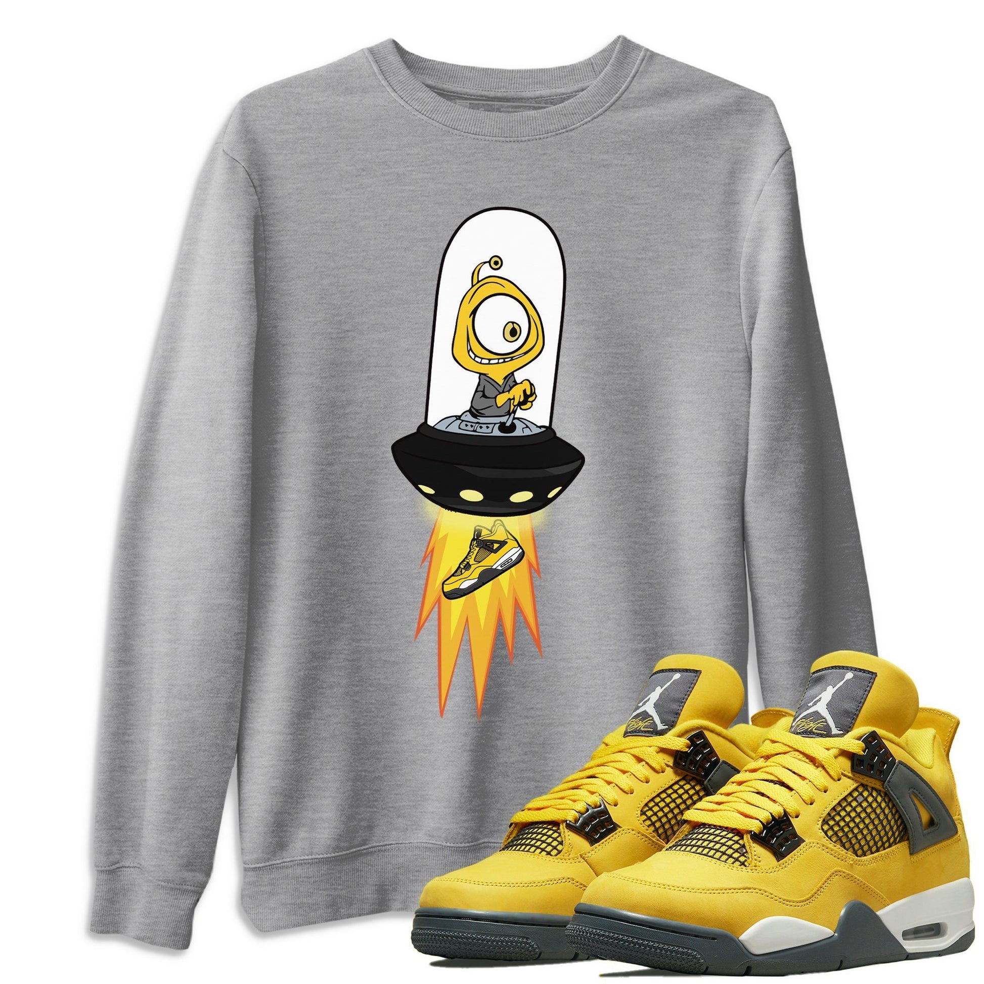 Jordan 4 Lightning Sneaker Match Tees Alien Sneaker Tees Jordan 4 Lightning Sneaker Release Tees Unisex Shirts