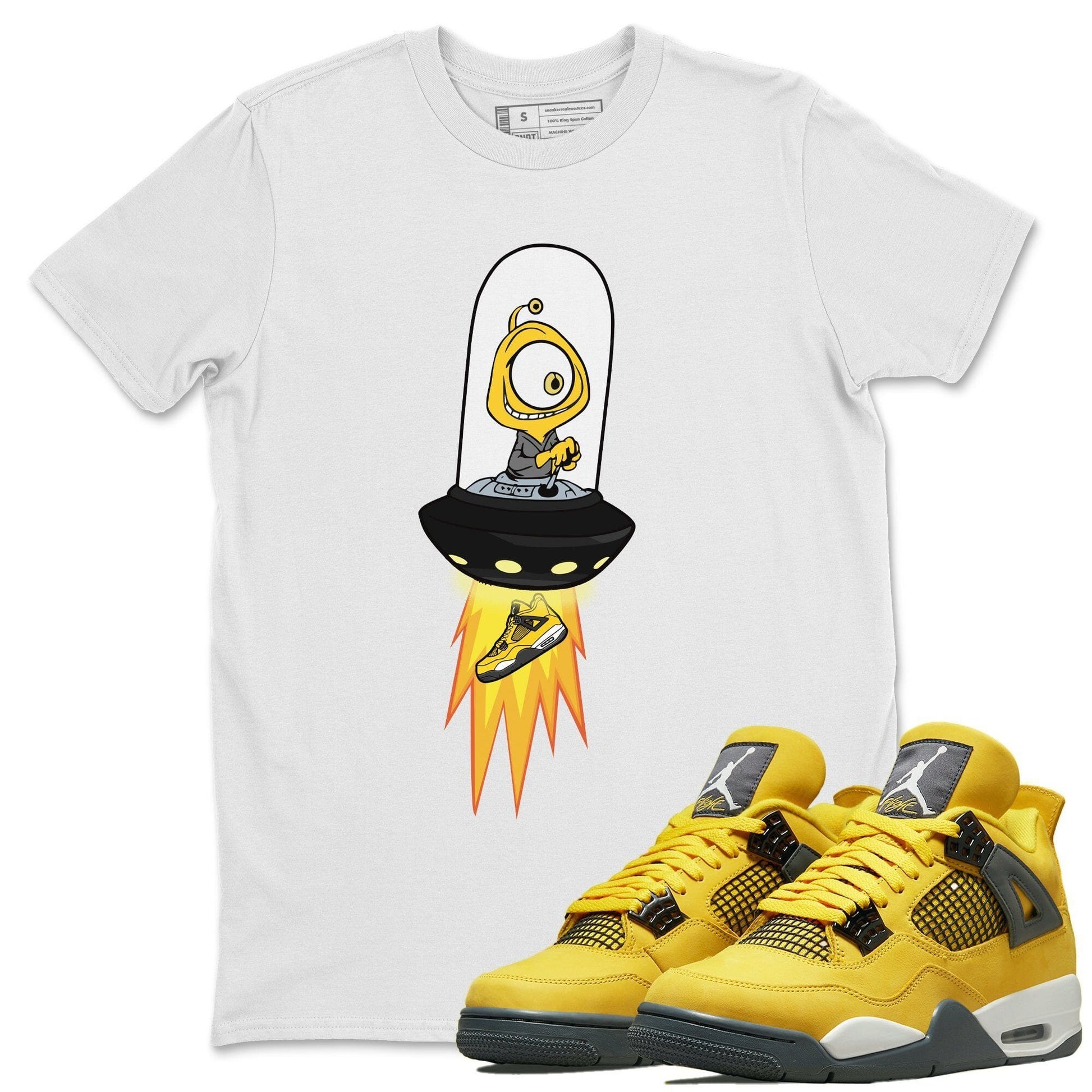 Jordan 4 Lightning Sneaker Match Tees Alien Sneaker Tees Jordan 4 Lightning Sneaker Release Tees Unisex Shirts