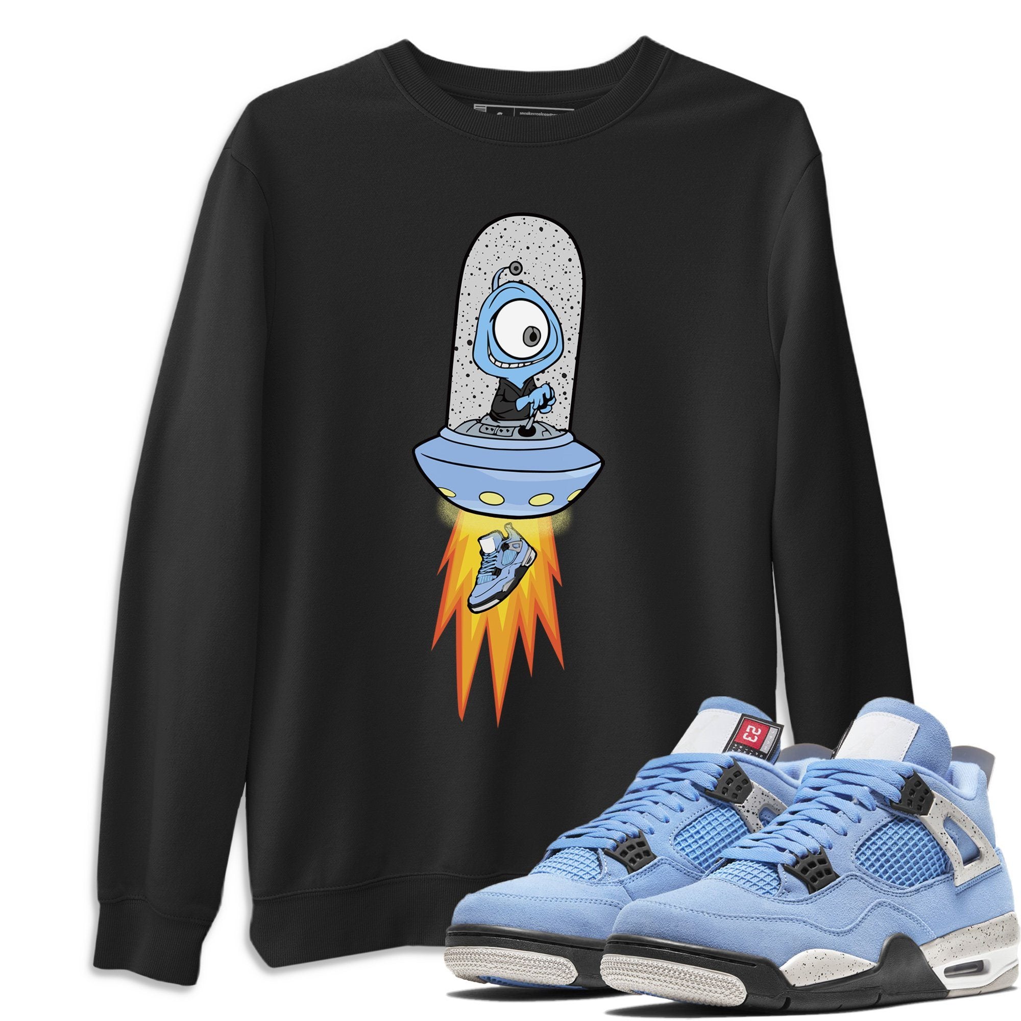 Jordan 4 University Blue Sneaker Match Tees Alien Sneaker Tees Jordan 4 University Blue Sneaker Release Tees Unisex Shirts