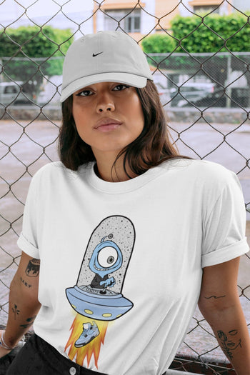 Jordan 4 University Blue Sneaker Match Tees Alien Sneaker Tees Jordan 4 University Blue Sneaker Release Tees Unisex Shirts