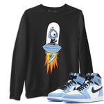 Jordan 1 University Blue Sneaker Match Tees Alien Sneaker Tees Jordan 1 University Blue Sneaker Release Tees Unisex Shirts