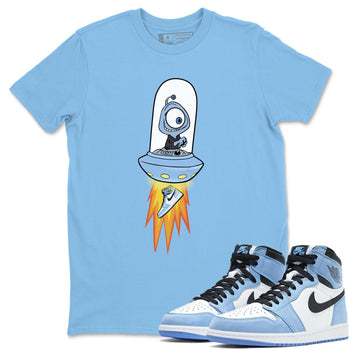 Jordan 1 University Blue Sneaker Match Tees Alien Sneaker Tees Jordan 1 University Blue Sneaker Release Tees Unisex Shirts