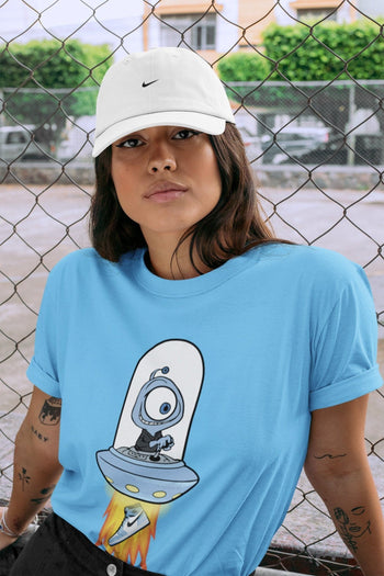 Jordan 1 University Blue Sneaker Match Tees Alien Sneaker Tees Jordan 1 University Blue Sneaker Release Tees Unisex Shirts