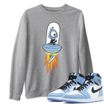 Jordan 1 University Blue Sneaker Match Tees Alien Sneaker Tees Jordan 1 University Blue Sneaker Release Tees Unisex Shirts