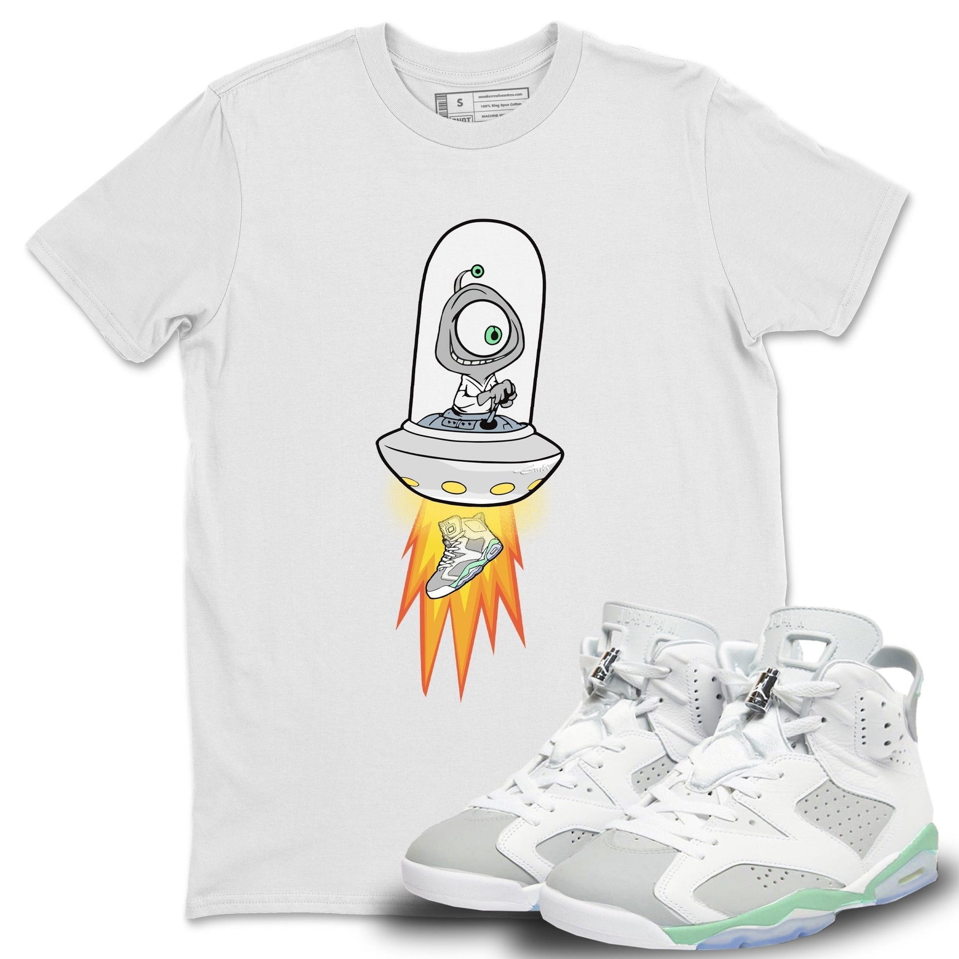 Jordan 6 Mint Foam Sneaker Match Tees Alien Sneaker Tees Jordan 6 Mint Foam Sneaker Release Tees Unisex Shirts