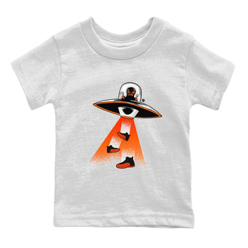 Air Jordan 12 Brilliant Orange Sneaker Match Tees Alien Thief Sneaker Tees 12s Brilliant Orange Tee Kids Shirts White 2