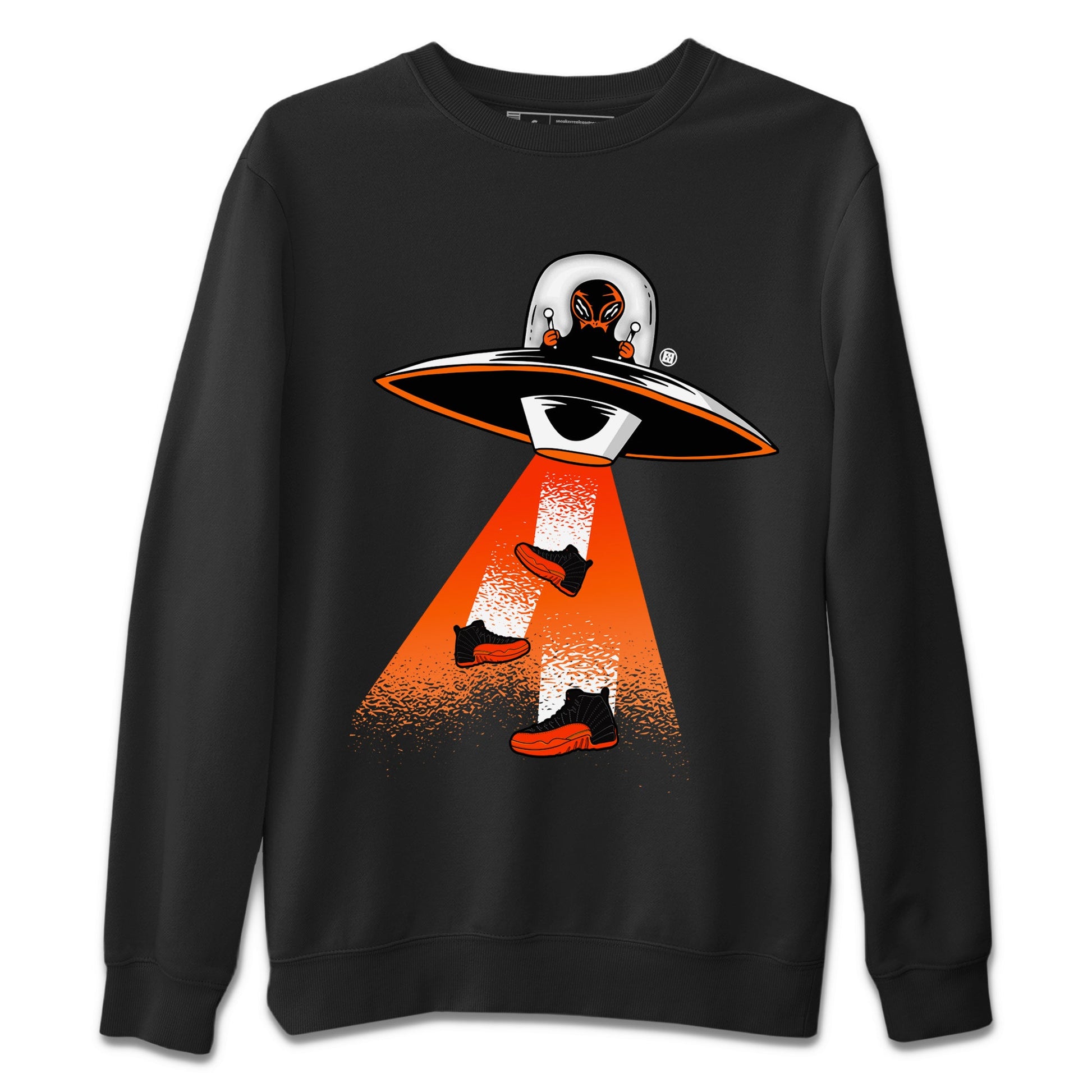 Air Jordan 12 Brilliant Orange Sneaker Match Tees Alien Thief Sneaker Tees 12s Brilliant Orange Tee Unisex Shirts Black 2