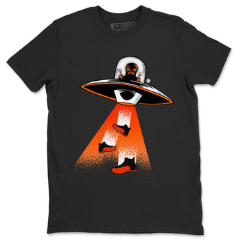 Air Jordan 12 Brilliant Orange Sneaker Match Tees Alien Thief Sneaker Tees 12s Brilliant Orange Tee Unisex Shirts Black 2