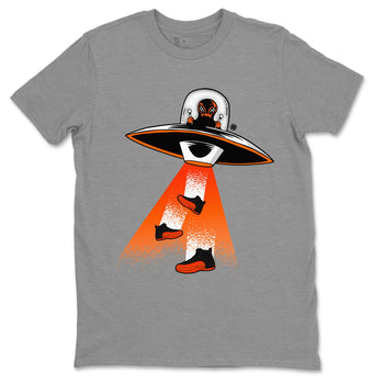 Air Jordan 12 Brilliant Orange Sneaker Match Tees Alien Thief Sneaker Tees 12s Brilliant Orange Tee Unisex Shirts Heather Grey 2