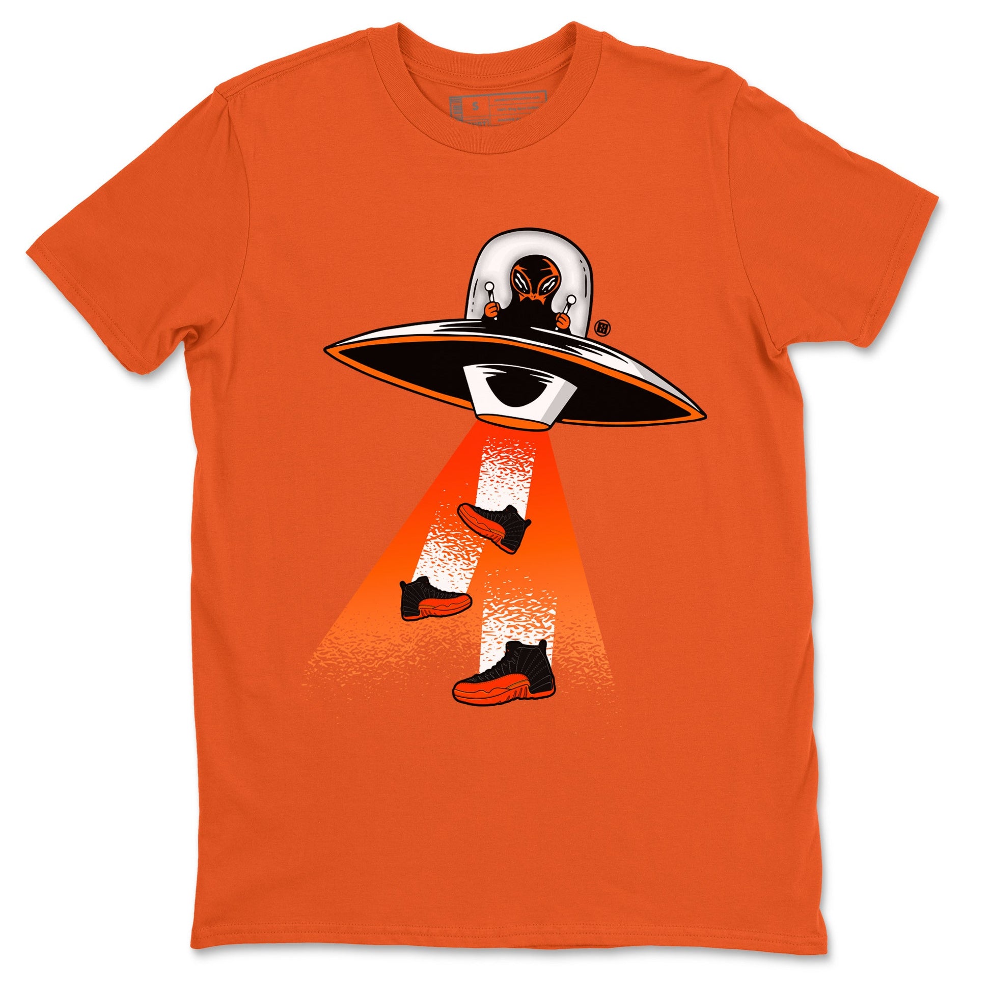 Air Jordan 12 Brilliant Orange Sneaker Match Tees Alien Thief Sneaker Tees 12s Brilliant Orange Tee Unisex Shirts Orange 2