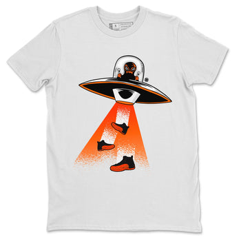 Air Jordan 12 Brilliant Orange Sneaker Match Tees Alien Thief Sneaker Tees 12s Brilliant Orange Tee Unisex Shirts White 2