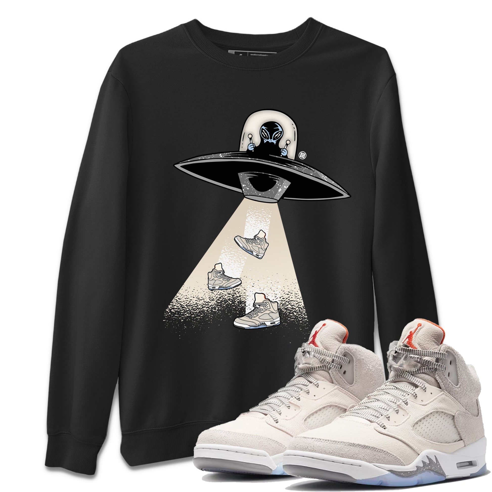 Air Jordan 5 Craft Sneaker Match Tees Alien Thief Sneaker Tees 5s Craft Sneaker Tees Unisex Shirts Black 1