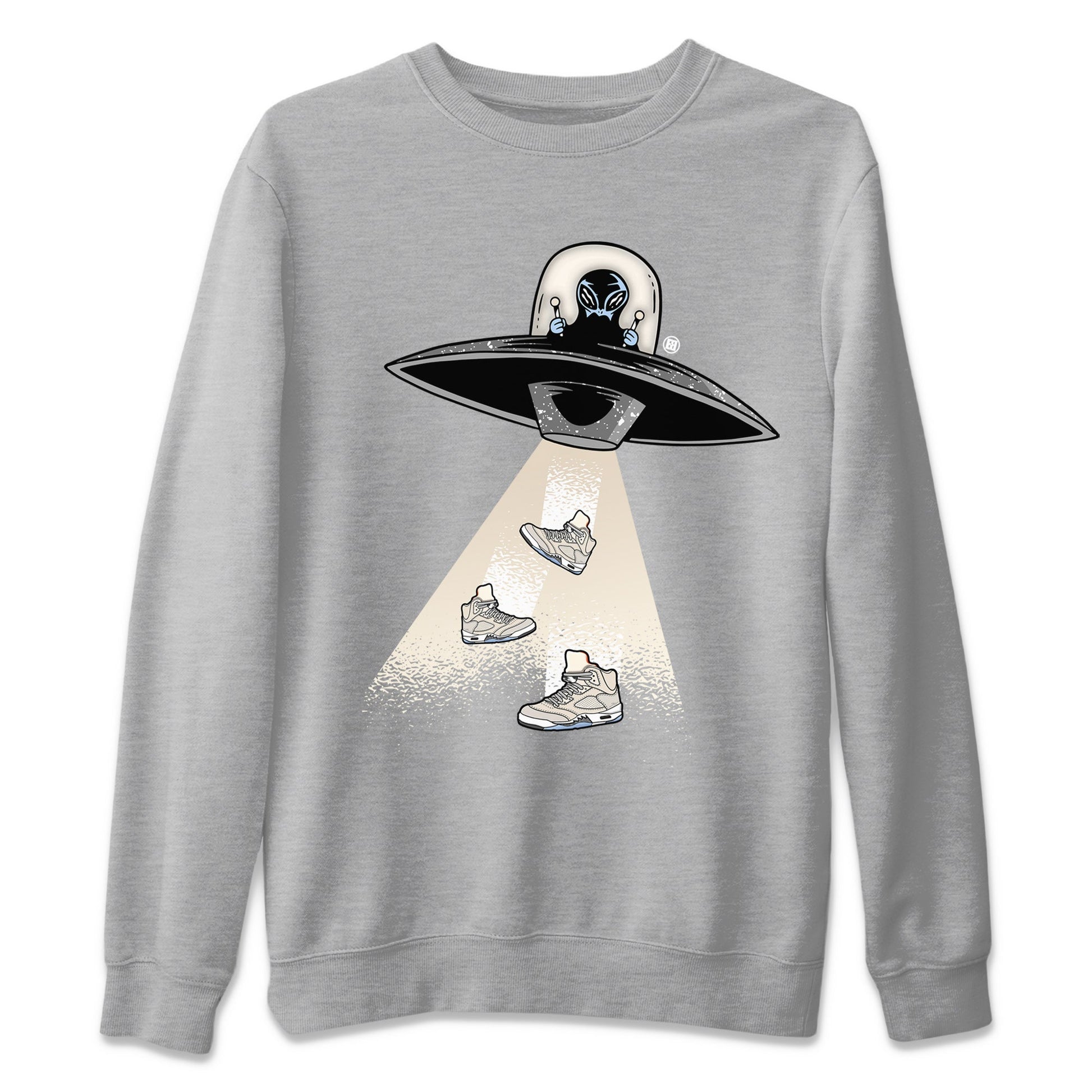 Air Jordan 5 Craft Sneaker Match Tees Alien Thief Sneaker Tees 5s Craft Sneaker Tees Unisex Shirts Heather Grey 2