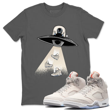 Air Jordan 5 Craft Sneaker Match Tees Alien Thief Sneaker Tees 5s Craft Sneaker Tees Unisex Shirts Cool Grey 1