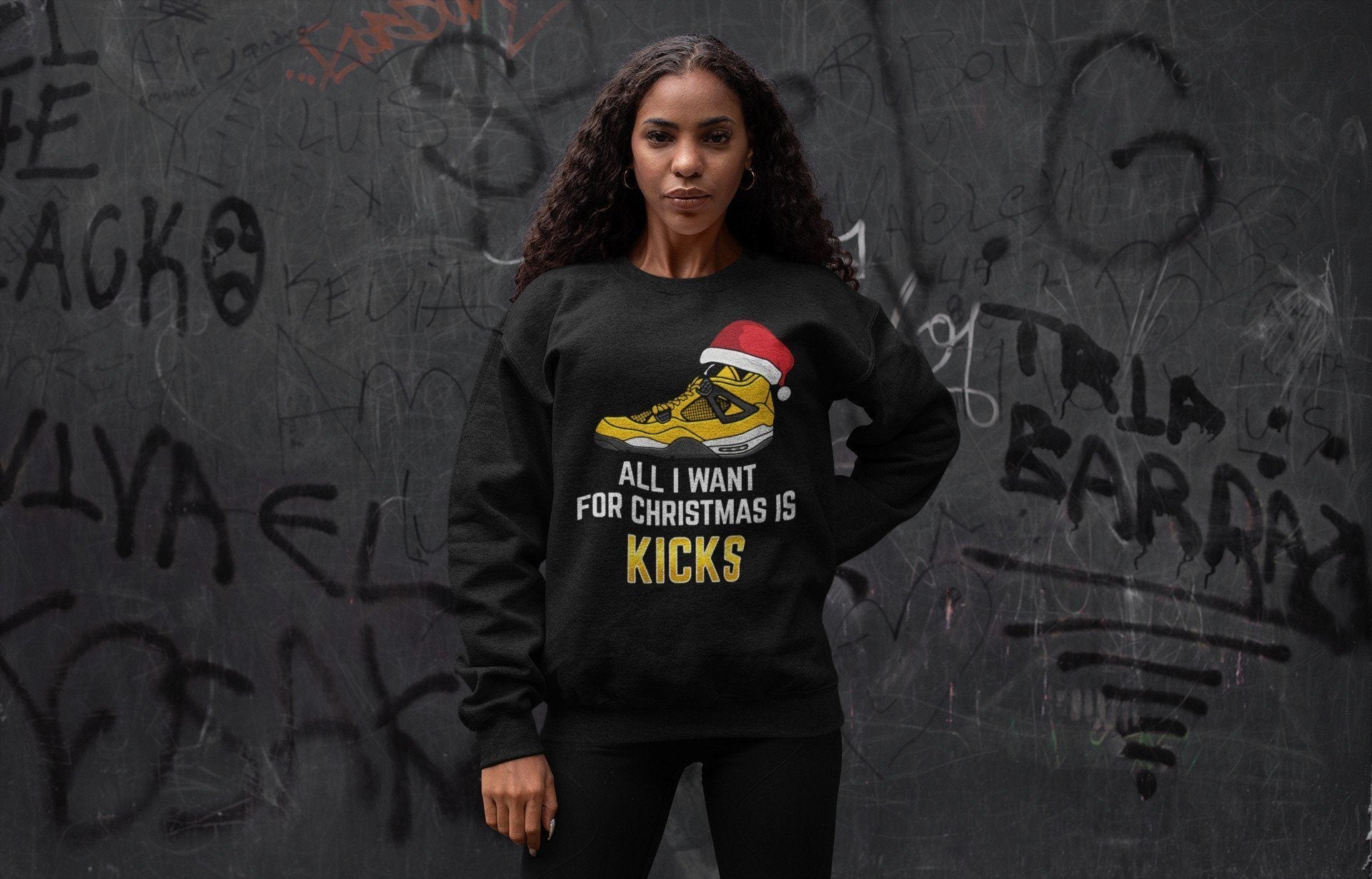Jordan 4 Lightning Sneaker Match Tees All I Want For Christmas Sneaker Tees Jordan 4 Lightning Sneaker Release Tees Unisex Shirts