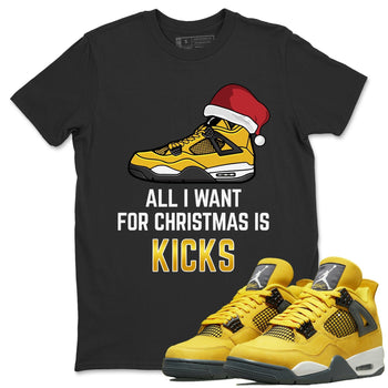 Jordan 4 Lightning Sneaker Match Tees All I Want For Christmas Sneaker Tees Jordan 4 Lightning Sneaker Release Tees Unisex Shirts