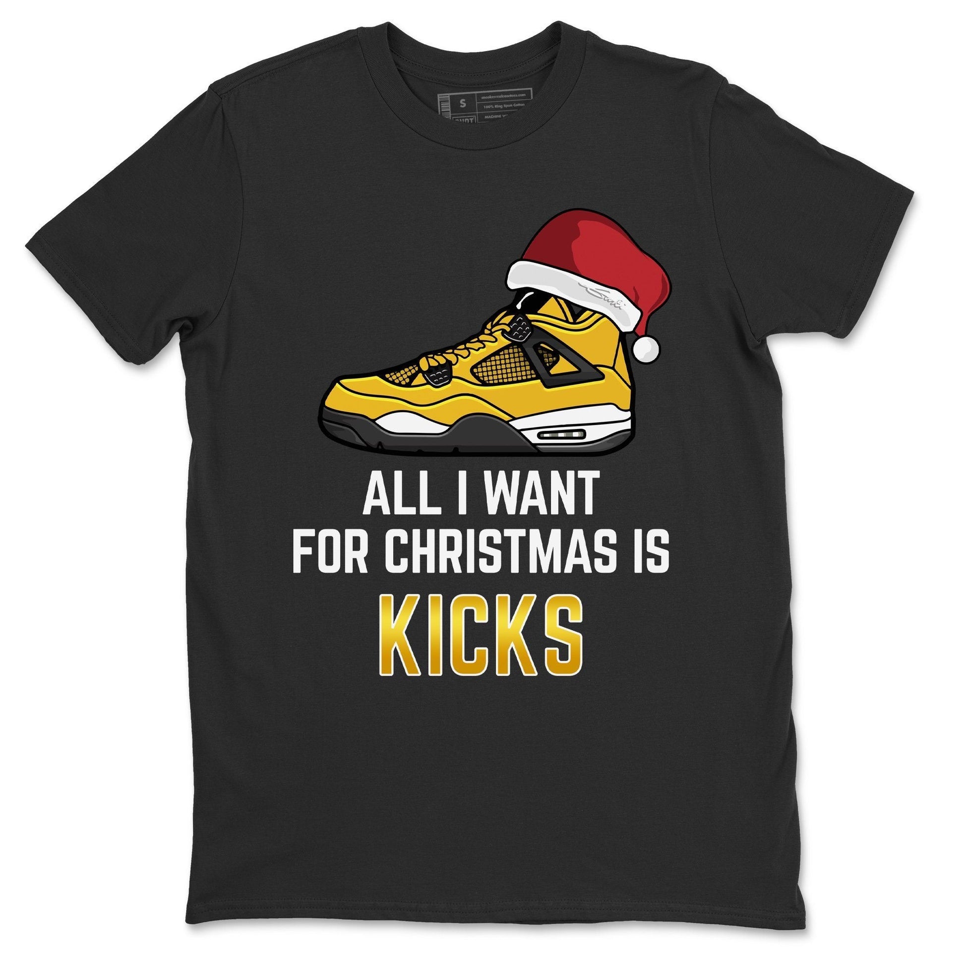 Jordan 4 Lightning Sneaker Match Tees All I Want For Christmas Sneaker Tees Jordan 4 Lightning Sneaker Release Tees Unisex Shirts