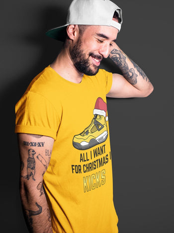 Jordan 4 Lightning Sneaker Match Tees All I Want For Christmas Sneaker Tees Jordan 4 Lightning Sneaker Release Tees Unisex Shirts