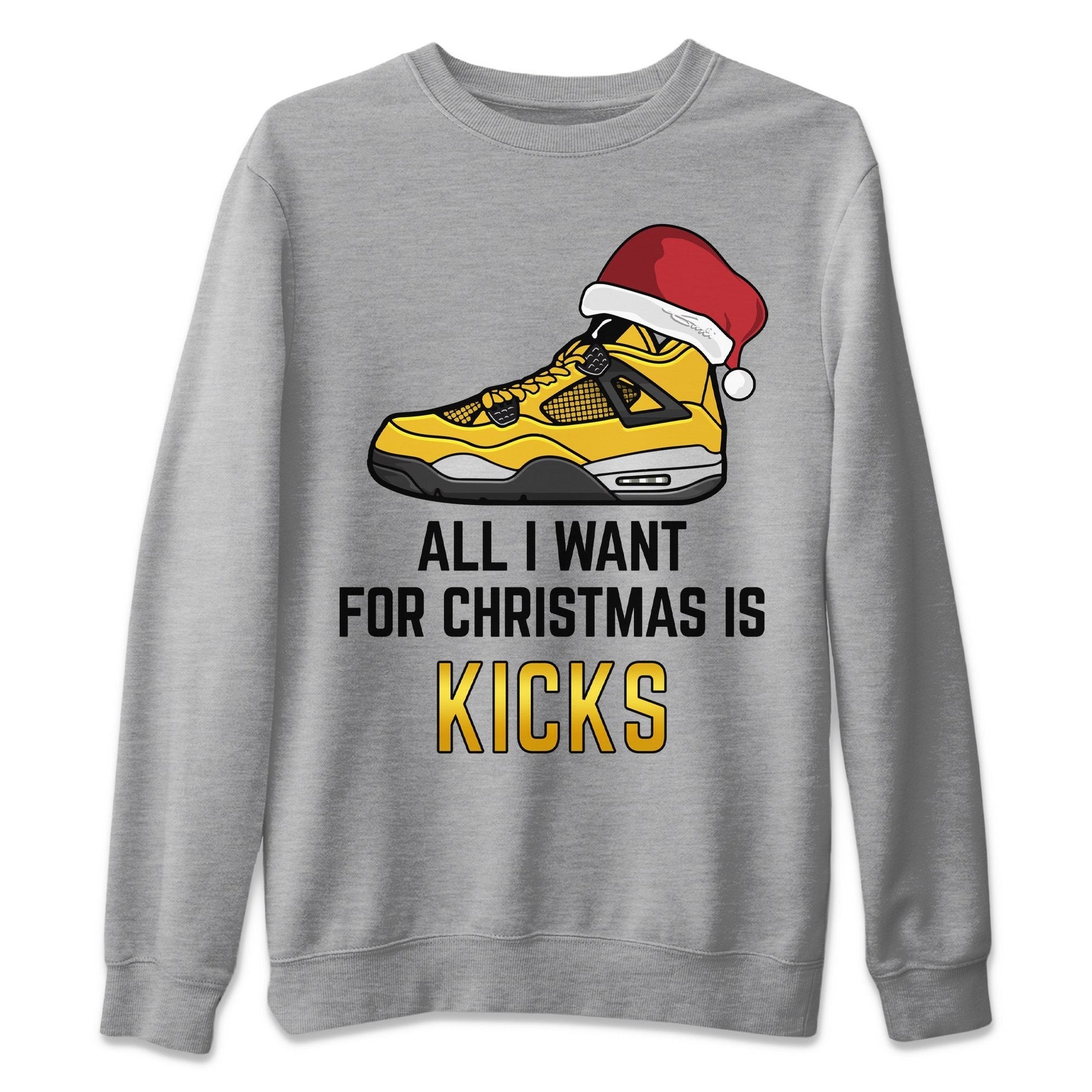 Jordan 4 Lightning Sneaker Match Tees All I Want For Christmas Sneaker Tees Jordan 4 Lightning Sneaker Release Tees Unisex Shirts