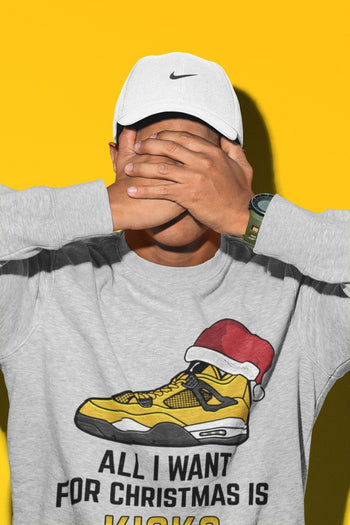 Jordan 4 Lightning Sneaker Match Tees All I Want For Christmas Sneaker Tees Jordan 4 Lightning Sneaker Release Tees Unisex Shirts
