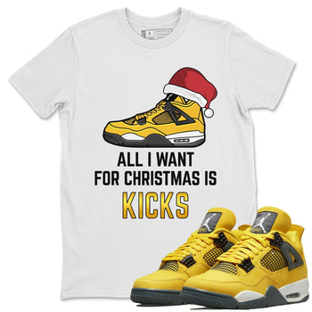Jordan 4 Lightning Sneaker Match Tees All I Want For Christmas Sneaker Tees Jordan 4 Lightning Sneaker Release Tees Unisex Shirts