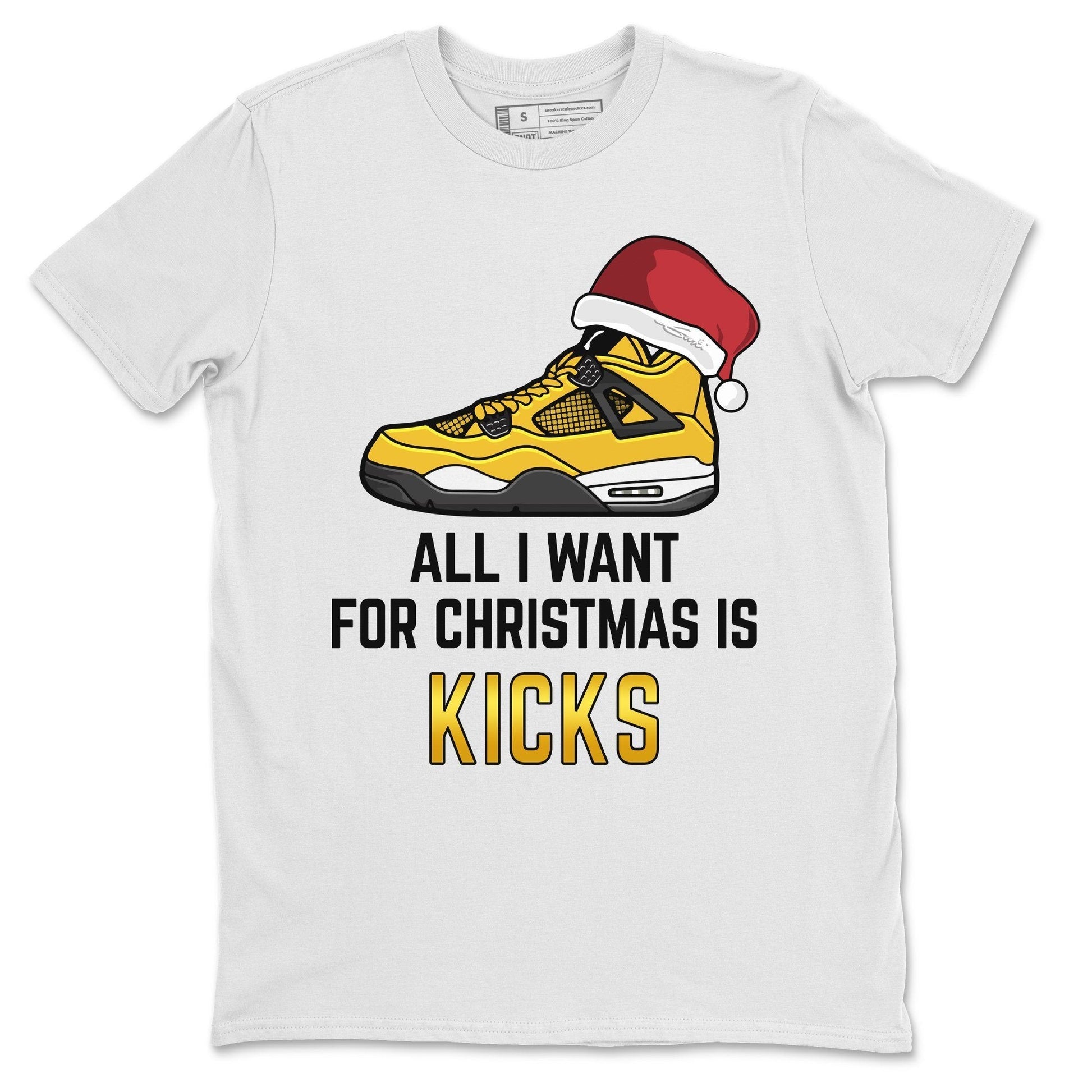 Jordan 4 Lightning Sneaker Match Tees All I Want For Christmas Sneaker Tees Jordan 4 Lightning Sneaker Release Tees Unisex Shirts