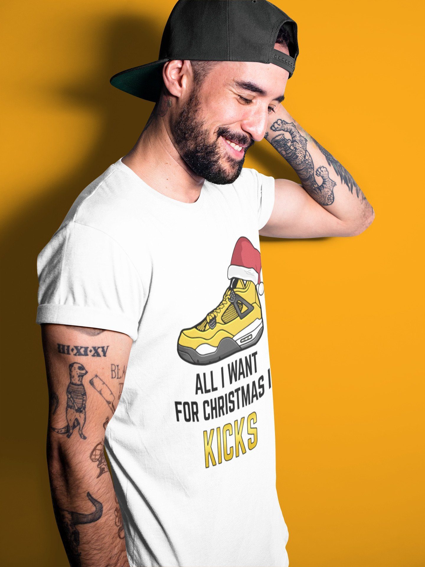 Jordan 4 Lightning Sneaker Match Tees All I Want For Christmas Sneaker Tees Jordan 4 Lightning Sneaker Release Tees Unisex Shirts