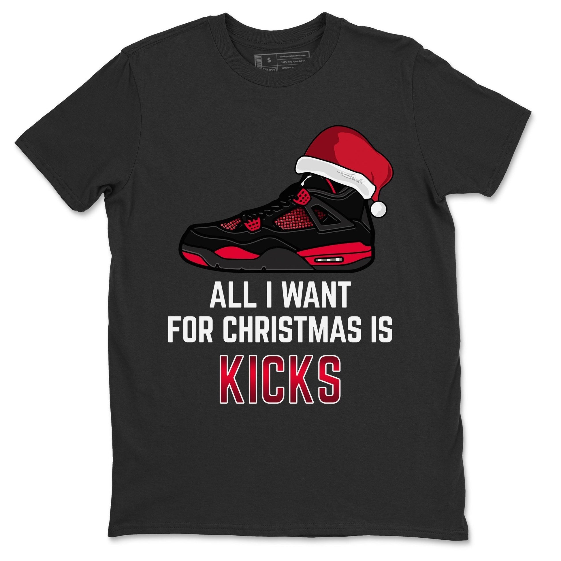 Jordan 4 Red Thunder Sneaker Match Tees All I Want For Christmas Sneaker Tees Jordan 4 Red Thunder Sneaker Release Tees Unisex Shirts