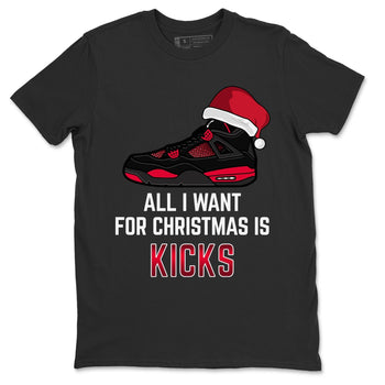Jordan 4 Red Thunder Sneaker Match Tees All I Want For Christmas Sneaker Tees Jordan 4 Red Thunder Sneaker Release Tees Unisex Shirts