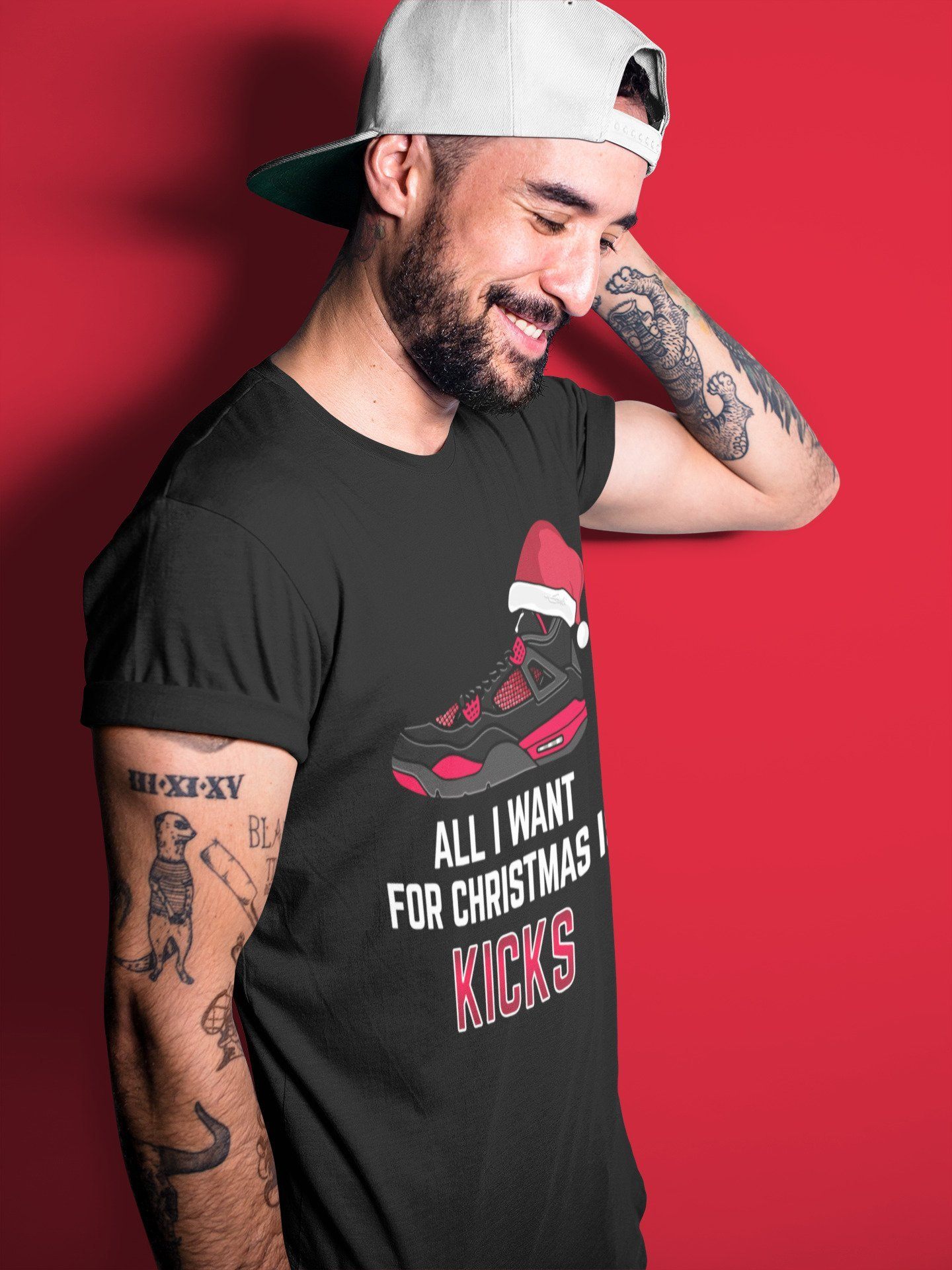 Jordan 4 Red Thunder Sneaker Match Tees All I Want For Christmas Sneaker Tees Jordan 4 Red Thunder Sneaker Release Tees Unisex Shirts