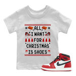 Jordan 1 Lost & Found Sneaker Match Tees All i want for christmas is shoes Sneaker Tees Jordan 1 Lost & Found Sneaker Release Tees Kids Shirts