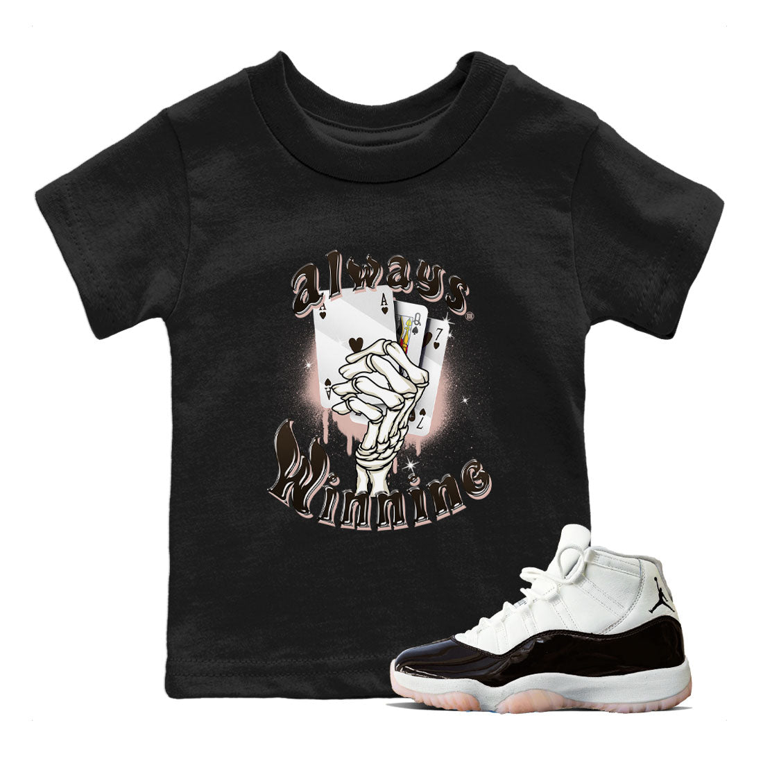 Jordan 11 WMNS Neapolitan shirt to match jordans Always Winning sneaker tees Air Jordan 11 Neapolitan SNRT Sneaker Release Tees Baby Toddler Black 1 T-Shirt