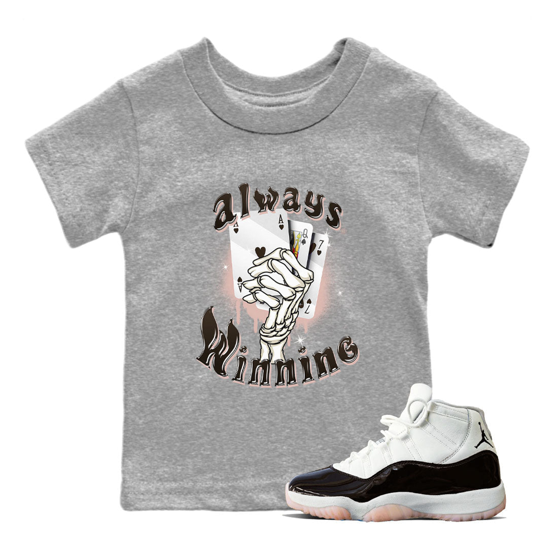 Jordan 11 WMNS Neapolitan shirt to match jordans Always Winning sneaker tees Air Jordan 11 Neapolitan SNRT Sneaker Release Tees Baby Toddler Heather Grey 1 T-Shirt