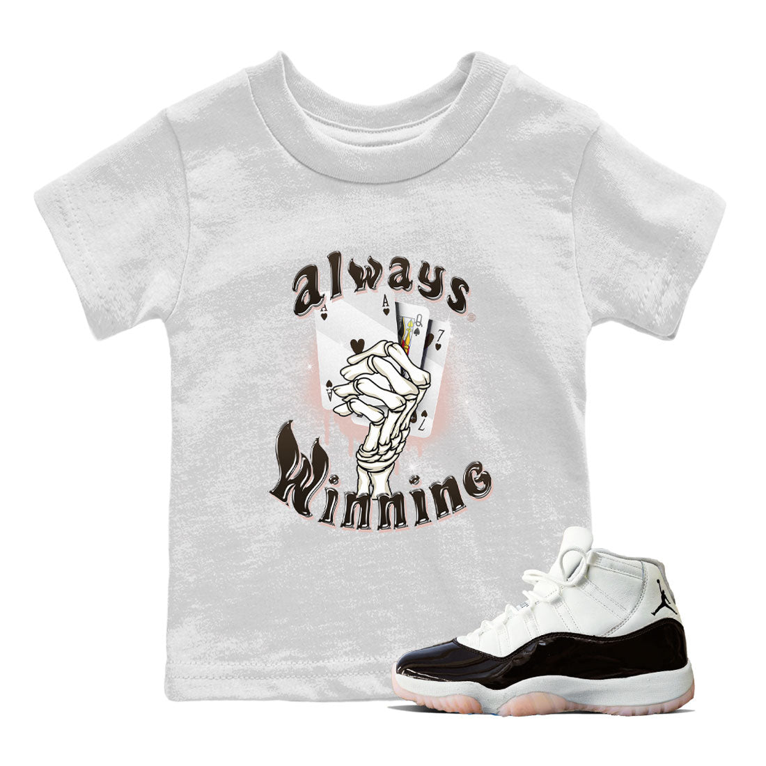 Jordan 11 WMNS Neapolitan shirt to match jordans Always Winning sneaker tees Air Jordan 11 Neapolitan SNRT Sneaker Release Tees Baby Toddler White 1 T-Shirt