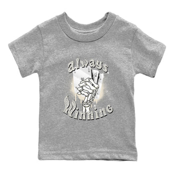 Air Jordan 3 Craft Ivory shirt to match jordans Always Winning sneaker tees 3s Ivory SNRT sneaker release tees baby toddler Heather Grey 2 cotton Shirt