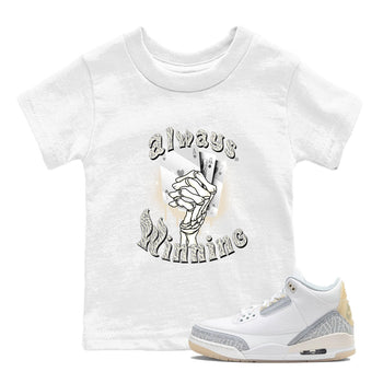 Air Jordan 3 Craft Ivory shirt to match jordans Always Winning sneaker tees 3s Ivory SNRT sneaker release tees baby toddler White 1 cotton Shirt