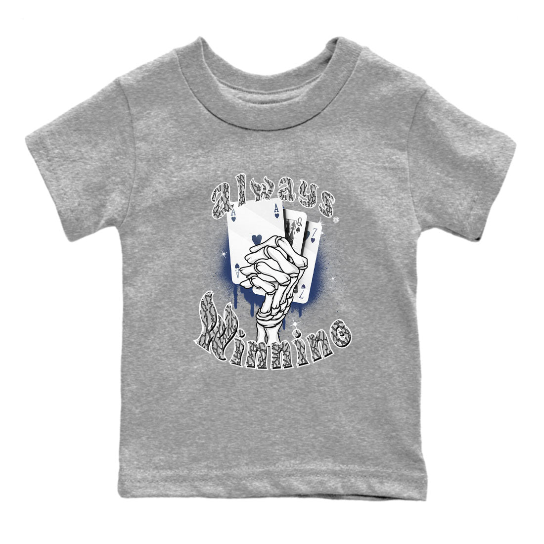AJ3 Midnight Navy shirt to match jordans Always Winning sneaker tees Air Jordan 3 Retro Midnight Navy SNRT sneaker release tees baby toddler Heather Grey 2 cotton Shirt