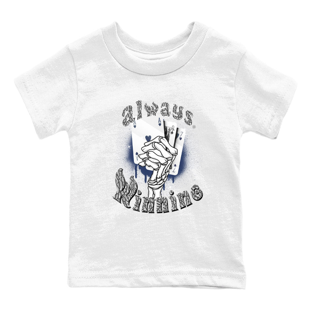 AJ3 Midnight Navy shirt to match jordans Always Winning sneaker tees Air Jordan 3 Retro Midnight Navy SNRT sneaker release tees baby toddler White 2 cotton Shirt