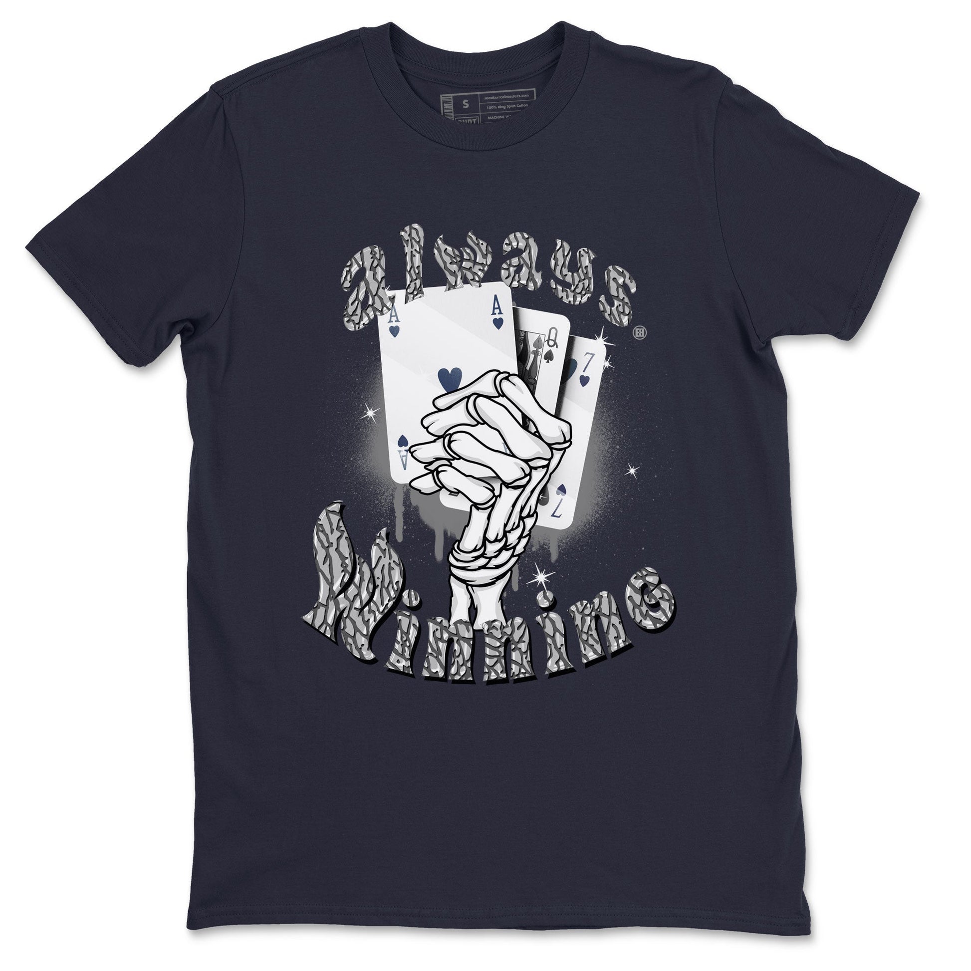 AJ3 Midnight Navy shirt to match jordans Always Winning sneaker tees Air Jordan 3 Retro Midnight Navy SNRT sneaker Release Tees unisex cotton Navy 2 crew neck shirt