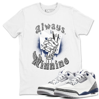 AJ3 Midnight Navy shirt to match jordans Always Winning sneaker tees Air Jordan 3 Retro Midnight Navy SNRT sneaker Release Tees unisex cotton White 1 crew neck shirt