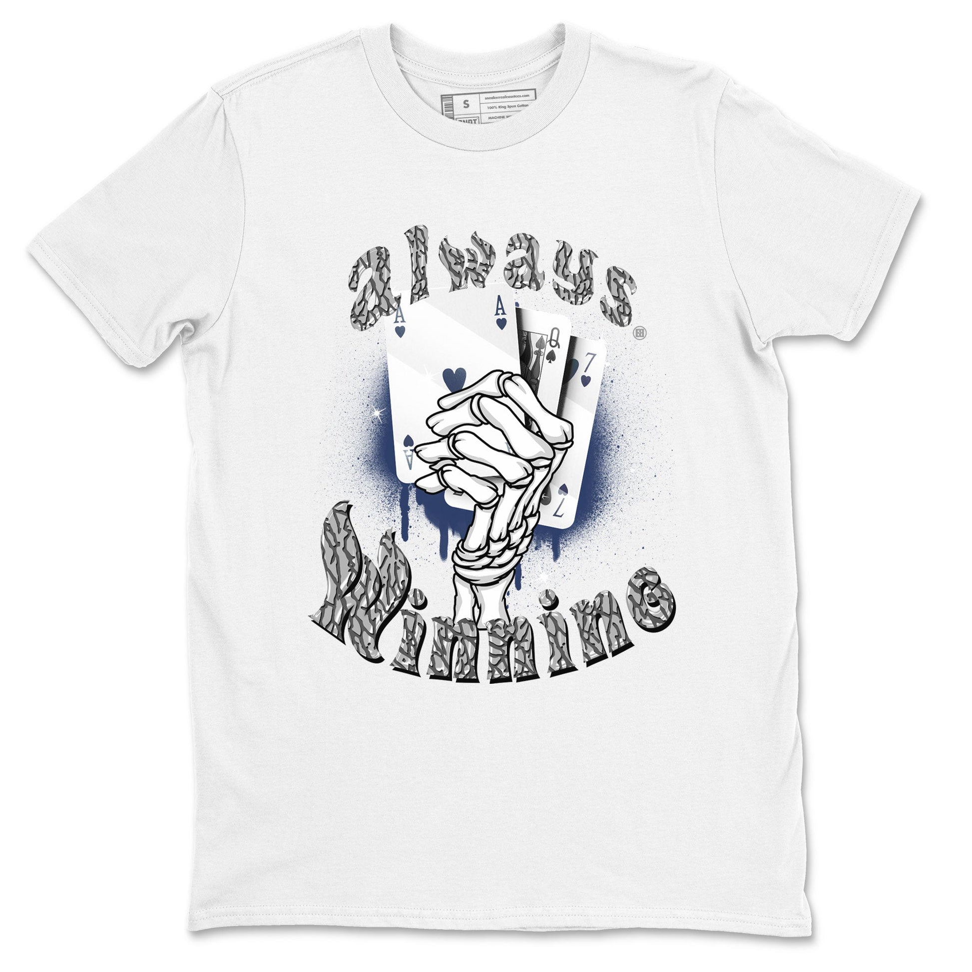 AJ3 Midnight Navy shirt to match jordans Always Winning sneaker tees Air Jordan 3 Retro Midnight Navy SNRT sneaker Release Tees unisex cotton White 2 crew neck shirt