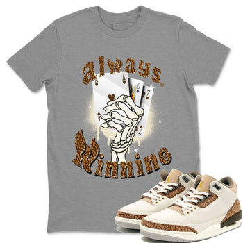 Air Jordan 3 Palomino shirt to match jordans Always Winning sneaker tees Jordan 3 Retro Palomino SNRT Sneaker Release Tees Unisex Heather Grey 1 T-Shirt